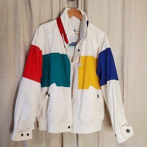 London Fog Vintage Color Block Sailing Jacket Sz M